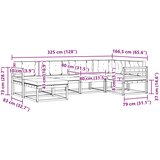 Set vanjskih sofa s jastukom 5 pcs Bijela i krem Poliester | shoptok.hr