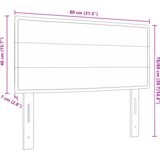 vidaXL LED uzglavlje Linije dizajn tamno sivo 80 cm Tkanina | shoptok.hr