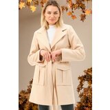 Dewberry Z6778 LADIES' COAT-LIGHT BEIGE | Shoptok.si