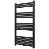 vidaXL kopalni&scaron;ki radiator z ravnimi cevmi 600x1160 mm črn cene