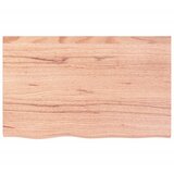  Kupaonska radna ploča svjetlosmeđa 80x50x(2-6) cm masivno drvo | shoptok.hr