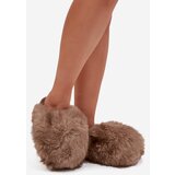 Boto Fur Ladies Slippers Brown Iseline | Shoptok.si