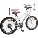  Planinski Bicikl 20 Inča 6-Speed za 5-8 godina Bijelo | shoptok.hr