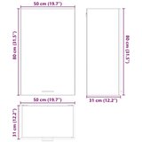 vidaXL viseći ormarić zidne riga beton siva i bijela 50 x 31 x 80 cm | shoptok.hr