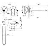 Ideal Standard Antracitno siva vgrajena armatura za umivalnik Connect Air – | Shoptok.si
