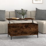 vidaXL Klubska mizica dimljeni hrast 90x44,5x45 cm inženirski les Cene