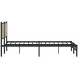 Metalni okvir kreveta bez madraca boja hrasta sonome 193x203 cm | shoptok.hr