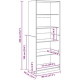  Ormar boja artisian hrast 80x50x200 cm konstruirano drvo | shoptok.hr