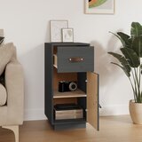  Komoda siva 34 x 40 x 75 cm od masivne borovine | shoptok.hr