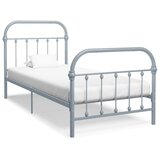 Maison Chic Posteljni okvir - Enojna postelja - Postelja za odrasle siv kovinski 90x200 cm-J9033, (21763277) | Shoptok.si