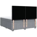  Krevet s oprugama i madracem svjetlosivi 200 x 200cm od tkanine | shoptok.hr