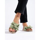 SMALL SWAN ECO LEATHER FLIP-FLOPS WITH BOW | Shoptok.si