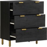 Maison Chic Komoda - Predalnik črn 60x33x75 cm inženirski les, (21716285) Cene