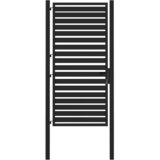 vidaXL Vrtna vrata z zaklepanjem črna 100x180 cm aluminij, (5000301091) Cene