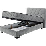 MID.YOU POSTELJA Z VZMETNICO 120 cm x 200 cm , tekstil, leseni material antracit | Shoptok.si