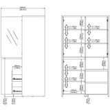 Tvilum Bijela/u prirodnoj boji vitrina u dekoru hrasta 100x170x48 cm Next – | shoptok.hr