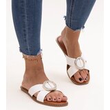 Gemre White flip-flops decorated with a zircon buckle Salimba | shoptok.hr