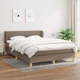 Maison Chic Box spring postelja - Vzmetna postelja z vzmetnico taupe 140x200 cm blago SL1945, (21889396) | Shoptok.si