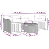  7-dijelni set vrtnih sofa sivi od poliratana | shoptok.hr