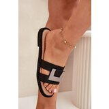 ARTIKER Ladies Flat Slippers With Decorative Detail Black | Shoptok.si