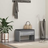  Klupa za hodnik s jastukom Siva Sonoma 63 x 38 x 40 cm | shoptok.hr
