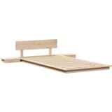 vidaXL Krevetni okvir s noćnim stolićima 90x190cm od punog drva | shoptok.hr
