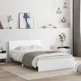  Okvir kreveta s uzglavljem i LED svjetlima bijeli 140 x 190 cm | Eponuda.com