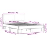  Okvir za krevet boja hrasta 140x190cm konstruirano drvo i metal | shoptok.hr
