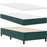 Box Postelja s škatlastim vzmetenjem z vzmetnico temno zelena 80x200 cm žamet, (22053943) | Shoptok.si