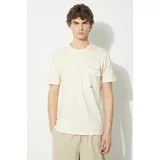 C.P. Company Pamučna majica Jersey Flap Pocket za muškarce, boja: bež, s tiskom, 16CMTS211A005697G