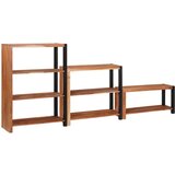 vidaXL Knjižna polica 3 pcs Rjava 80 x 30 x 110 cm Trden akacijev les | Shoptok.si