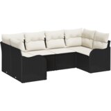  Set od 6 komada vrtnih kauča s jastučićima crni poli ratan | shoptok.hr