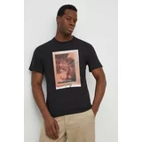 Calvin Klein Bombažna kratka majica moški, črna barva
