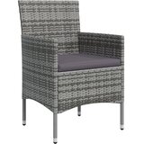  7-dijelni vrtni blagovaonski set s jastucima sivo-crni | shoptok.hr
