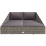 vidaXL Vrtni krevet sivi 110x200 cm od poliratana | shoptok.hr