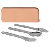 Citron Pribor za jelo od nehrđajućeg čelika s torbicom Blush Pink | shoptok.hr