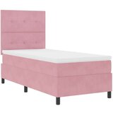 Box Postelja s pomičnim podom in ležiščem & LED Roza 100x200 cm Žamet, (22050681) | Shoptok.si