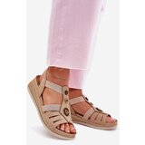 Inblu Women's Wedge Sandals With Decorations Beige | Shoptok.si