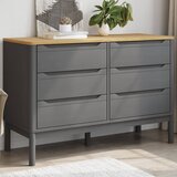  The Living Store Predalnik FLORO siva trdna borovina - Omarica S Predali, (21500306) | Shoptok.si