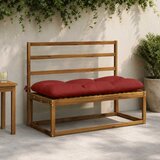  Jastučić za klupu VIANEN 100% poliester Crvena 130 x 50 x 12 cm Slike