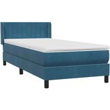 Box spring postelja z vzmetnico temno modra 80x220 cm žamet, (21791735) | Shoptok.si