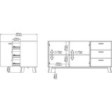 Tvilum Bijela/u prirodnoj boji komoda u dekoru hrasta 147x73x39 cm Ikast – | shoptok.hr