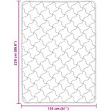  Ljetni pokrivač Crna 155 x 220 cm Mikrofibra i teddy flis | shoptok.hr