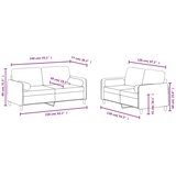  2-dijelni set sofa s jastucima žuti baršunasti | shoptok.hr