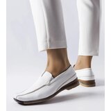 Gemre White loafers with elongated toe Montague | Shoptok.si