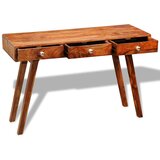 Maison Chic konzolna miza - miza ob steni s 3 predali 76 cm trden palisander, (21786251) Cene