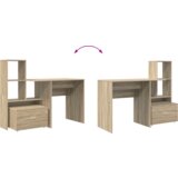  Stol sonoma hrast 131.5 x 50 x 106.5 cm Konstruirano drvo | shoptok.hr