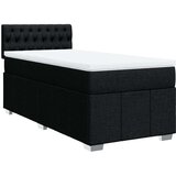  Krevet s oprugama i madracem crni 100 x 200 cm od tkanine | shoptok.hr
