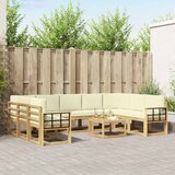  Set vanjskih sofa 10 kom. Bijela i krem Poliester | shoptok.hr