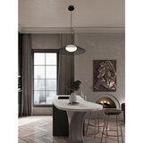 Nova Luce Mat crna metalna LED viseća svjetiljka sa staklenim sjenilom ø 50 cm Brume – | shoptok.hr
